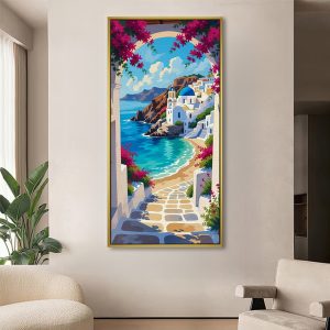 Blue Sea Village Path Art