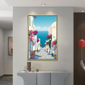 Mediterranean Flower Street Painting