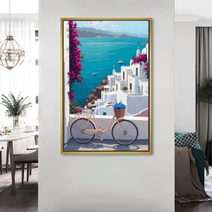 Cliffside Sea View Bicycle Art