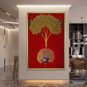 Peacock Under Kadamba Tree Pichwai Painting