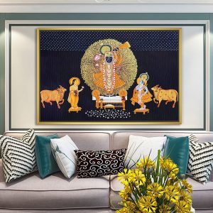 Shrinathji with Yamunaji and Mahaprabhuji Painting