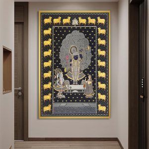 Shreenathji Darshan with Radha Krishna Pichwai Painting