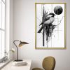 Geometric Bird Sketch Modern Wall Art