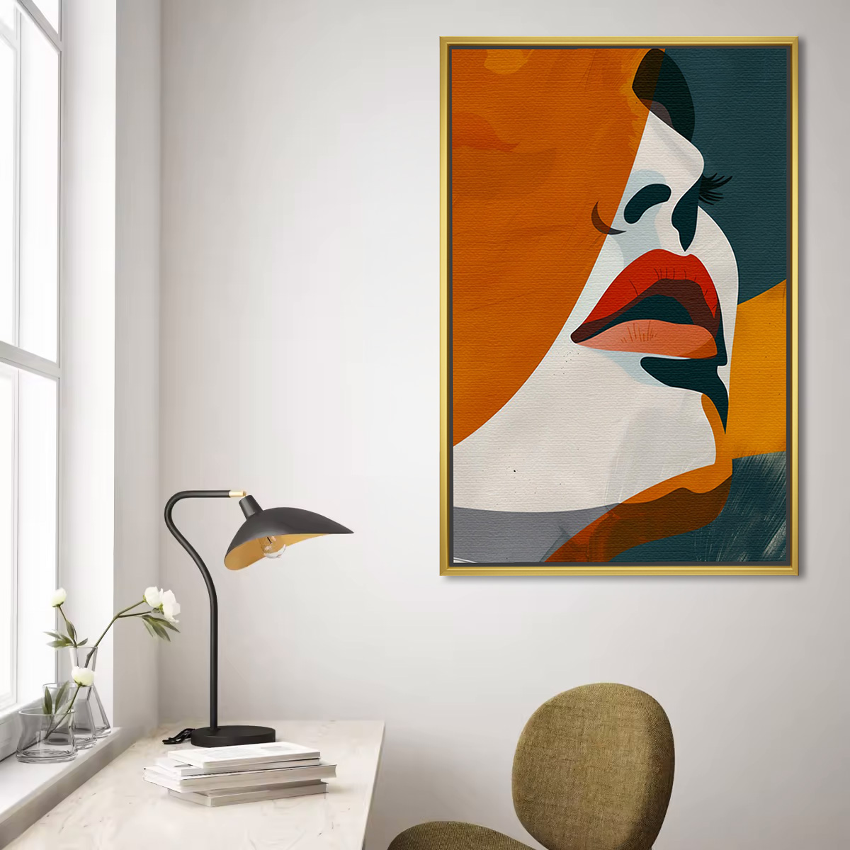 Bold Female Silhouette Graphic Artwork - Image 2