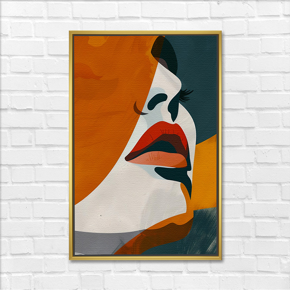 Bold Female Silhouette Graphic Artwork - Image 3