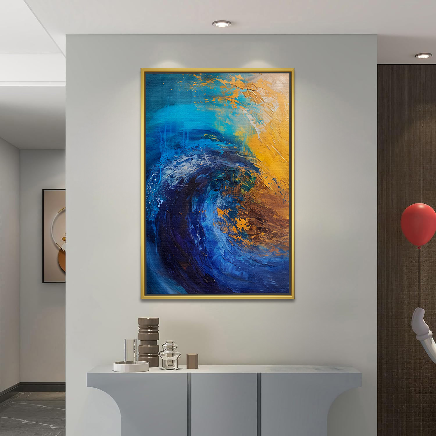 Dynamic Ocean Wave Impasto Design - Image 2