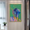 Ecstatic Splatter Silhouette Modern Painting