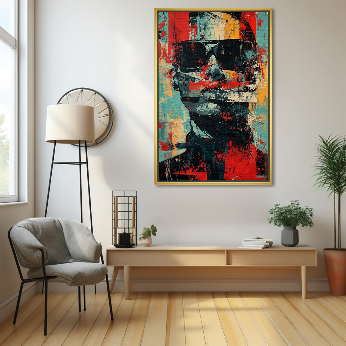Edgy Grunge Sunglasses Graphic Artwork - Image 2