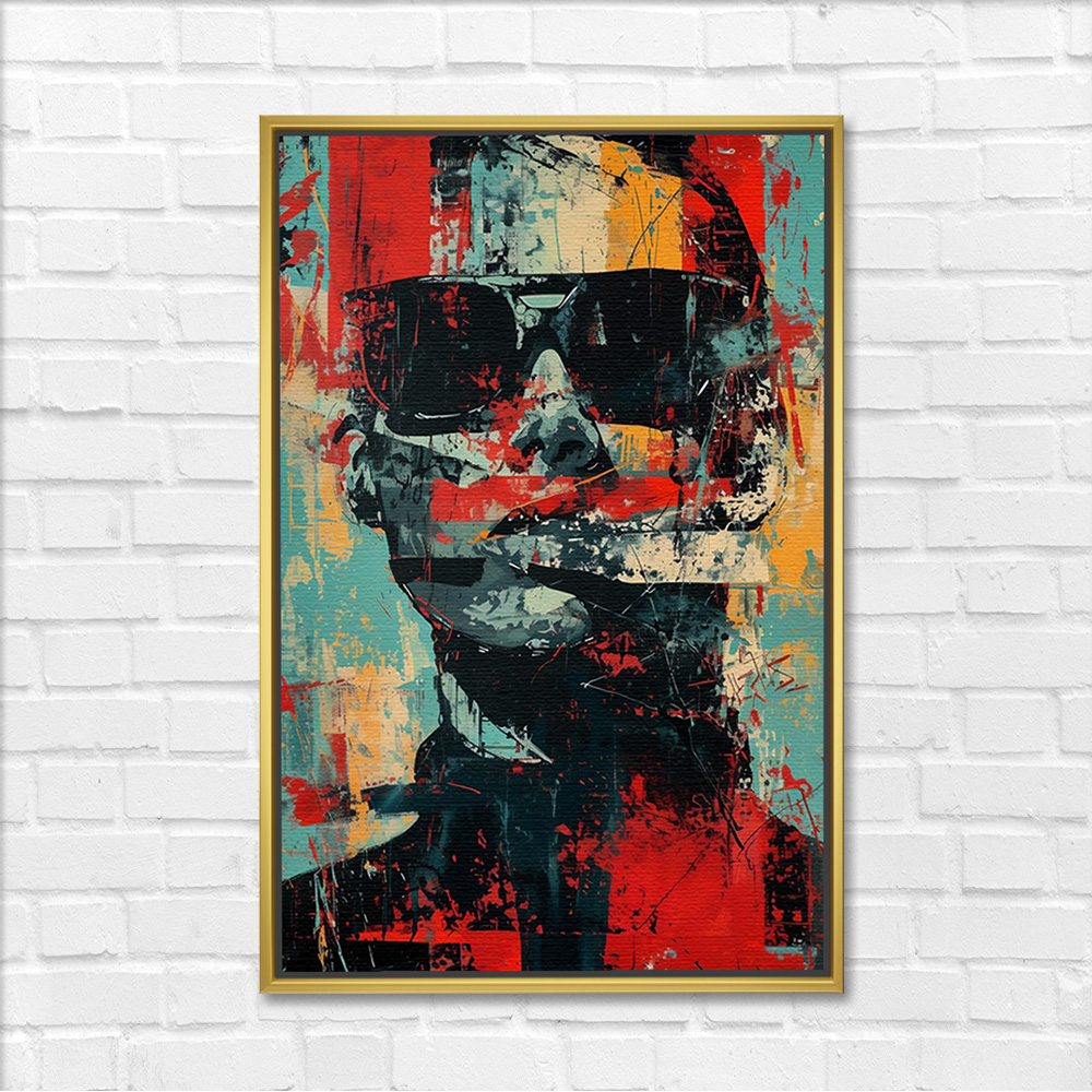 Edgy Grunge Sunglasses Graphic Artwork - Image 3