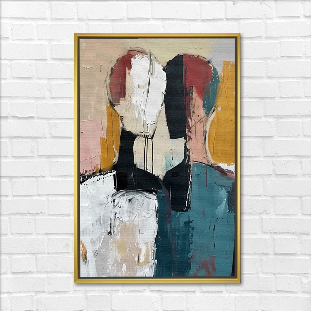 Connected Faceless Figures Canvas Decor - Image 3