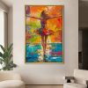 Joyful Dancer Colorful Palette Canvas Painting