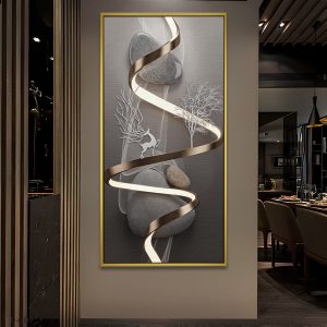 Zen Minimalist White Deer 3D Canvas Painting