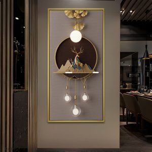 3D Mountain Deer Pair Canvas Painting