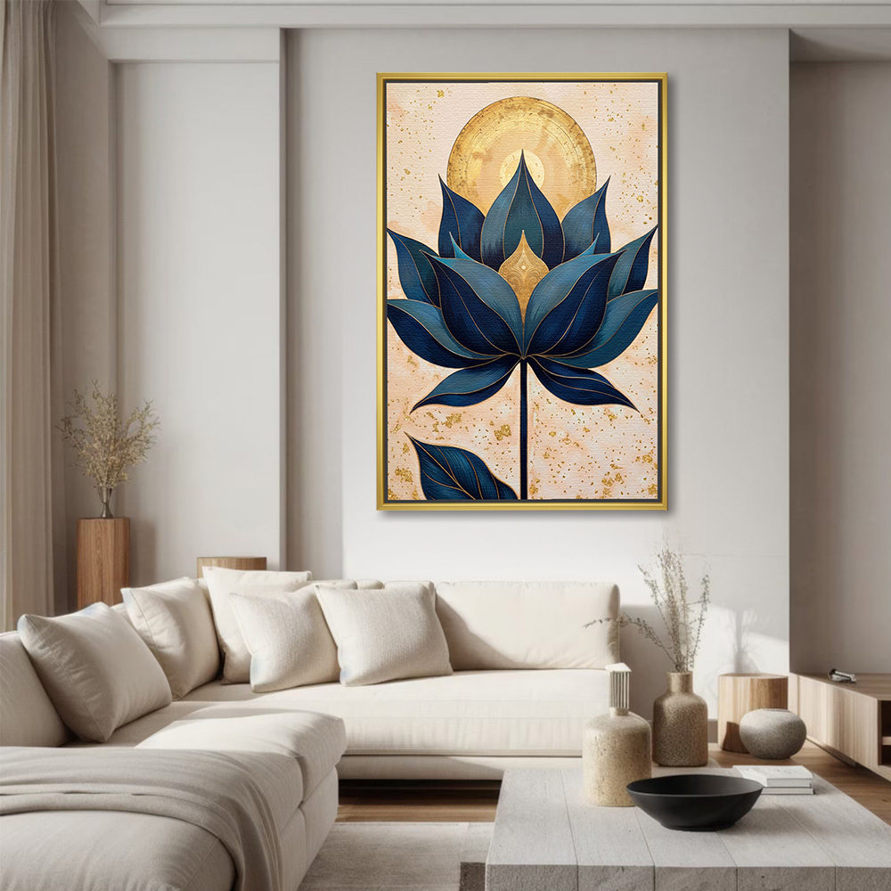 Majestic Blue Lotus Vastu Canvas - Image 2