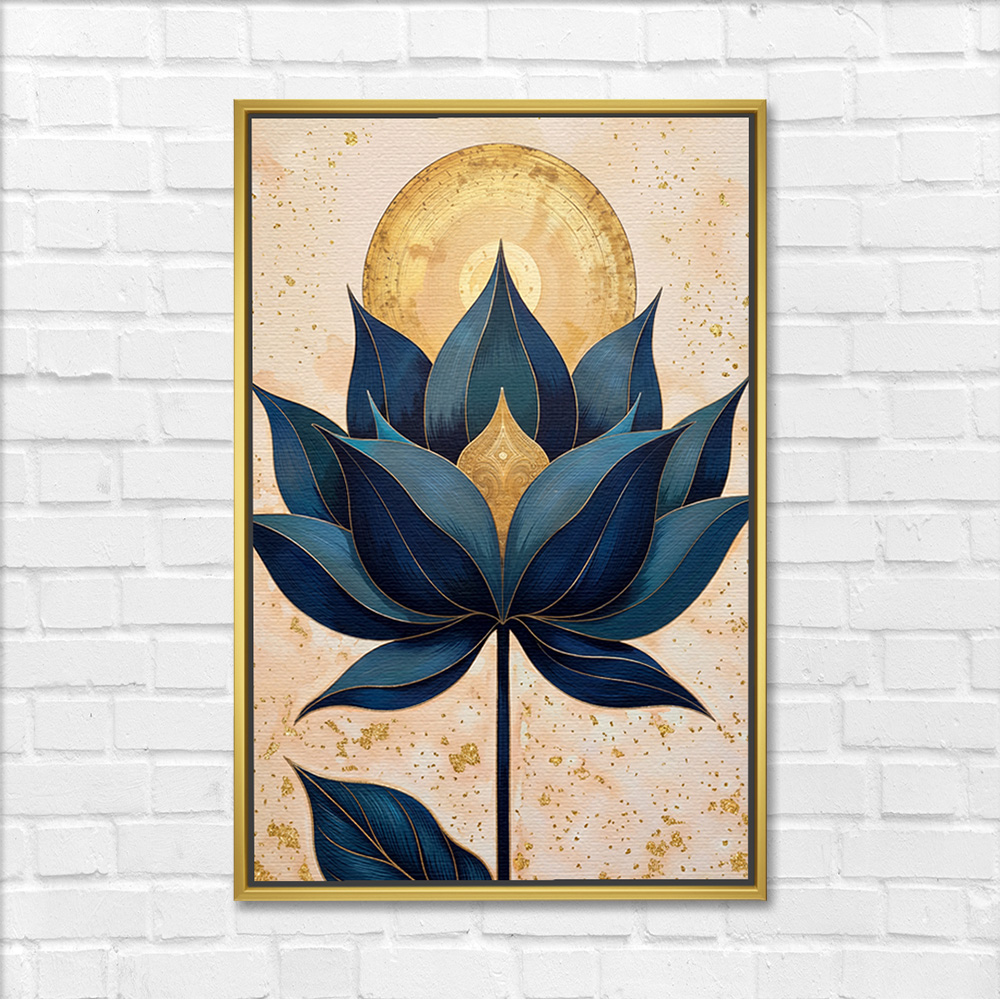 Majestic Blue Lotus Vastu Canvas - Image 3
