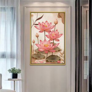 Vintage Warmth Pink Lotus Wall Art