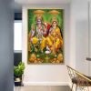 Royal Narayan Laxmi Golden Throne Spiritual Painting
