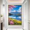 Spring Blossom Serenity Vastu Mountain Canvas