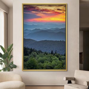Layered Twilight Peaks Vastu Canvas