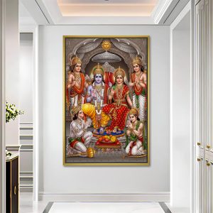 Auspicious Ram Darbar Traditional Painting