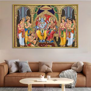 Majestic Ram Sita Royal Court Canvas