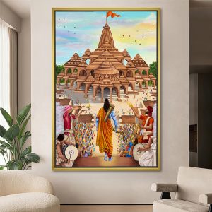Glorious Ayodhya Ram Mandir Homecoming Canvas