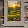Flourishing Hillside Rising Sun Vastu Painting