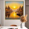 Sacred Ghats Sunrise Vastu Canvas