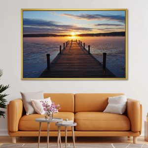 Harmonious Pier Sunrise Vastu Painting