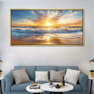 Gleaming Shoreline Rising Sun Vastu Canvas