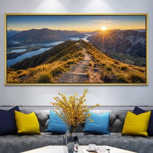 Ascending Mountain Trail Sunrise Vastu Painting