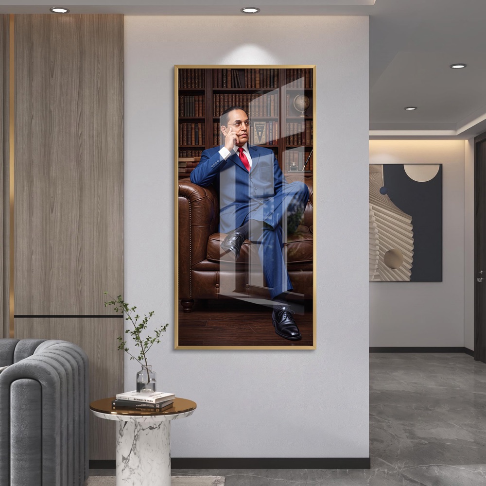 Baba Saheb Library Portrait Wall Painting - Image 2