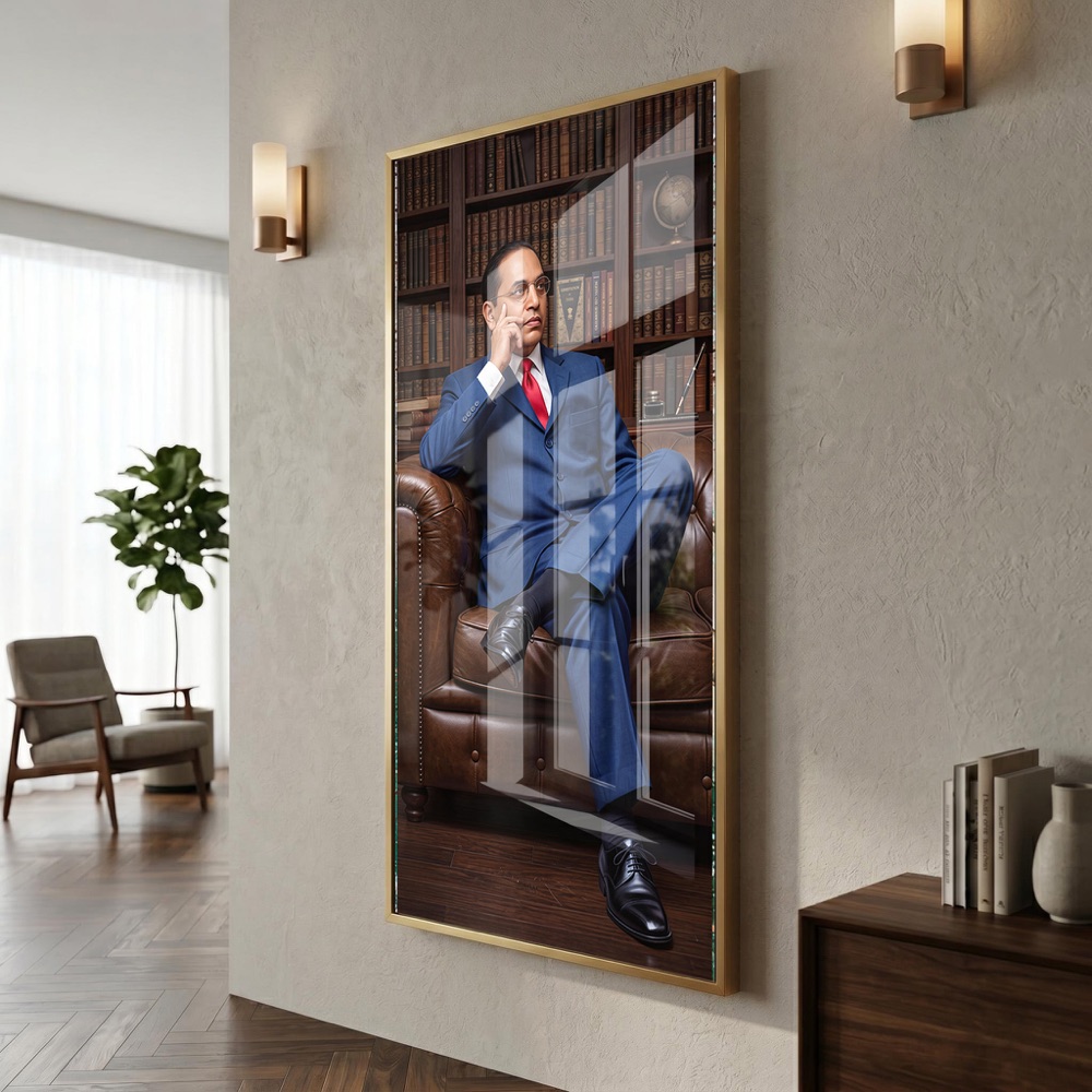 Baba Saheb Library Portrait Wall Painting - Image 3