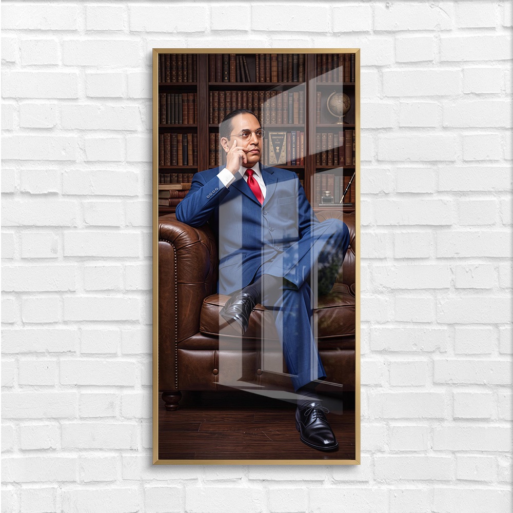 Baba Saheb Library Portrait Wall Painting - Image 4