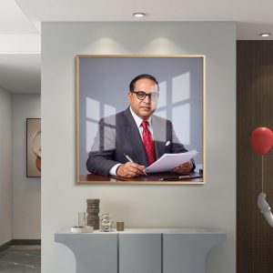 Dr BR Ambedkar Deskwork Wall Painting