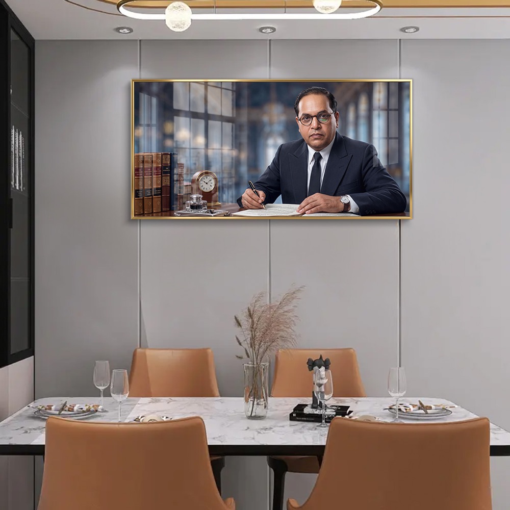 Dr BR Ambedkar Writing Studio Wall Art - Image 2