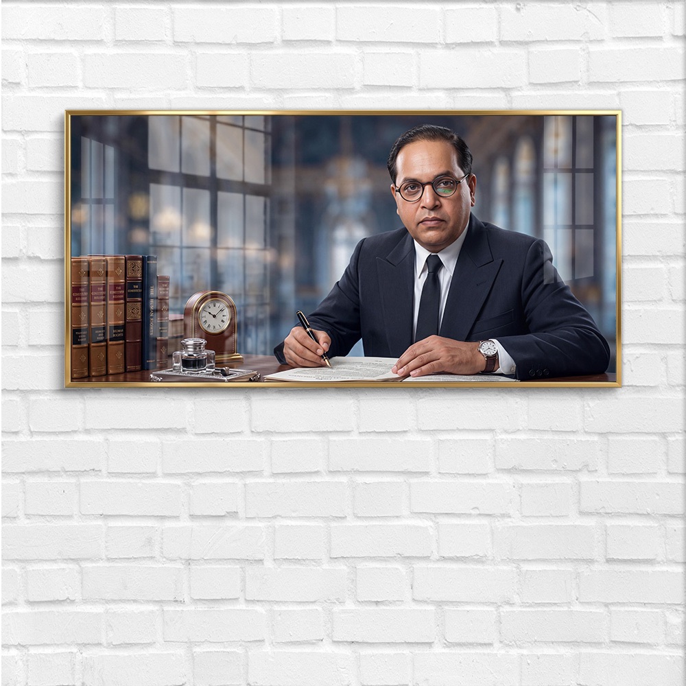 Dr BR Ambedkar Writing Studio Wall Art - Image 4