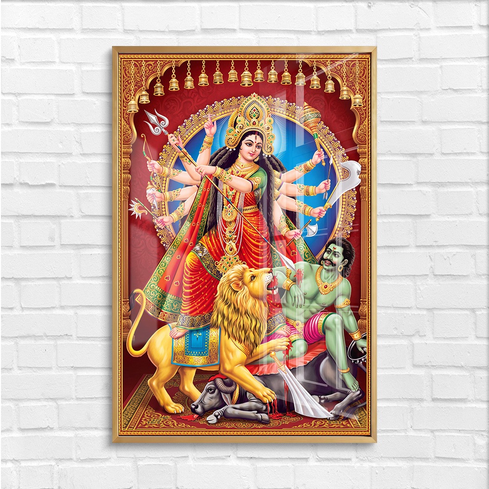 Mahishasura Mardini Durga Mata Wall Painting - Image 4