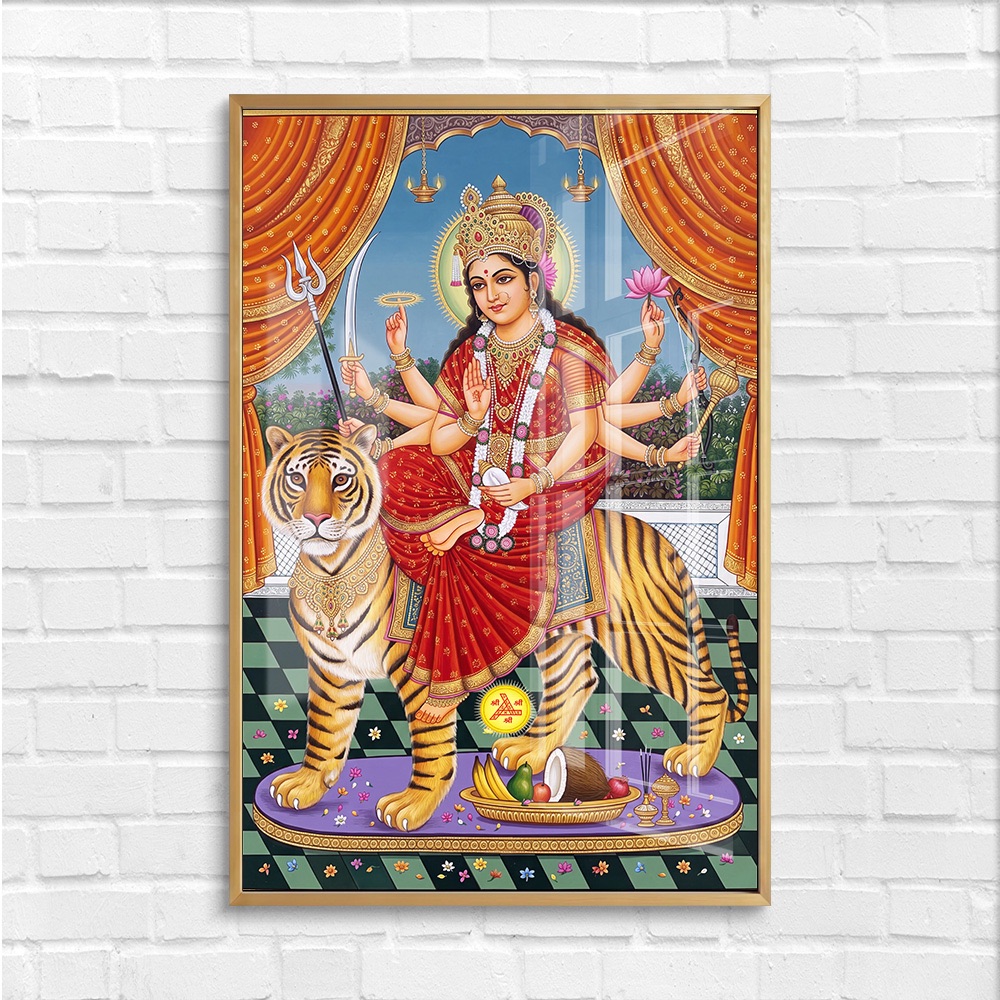 Goddess Durga Tiger Palace Courtyard Art - Image 4
