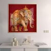 Royal Decorated Elephant in Red Wall Art