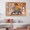 Traditional Indian Royal Elephant Canvas Painting