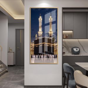 Kaaba Minarets Night Mecca Wall Art