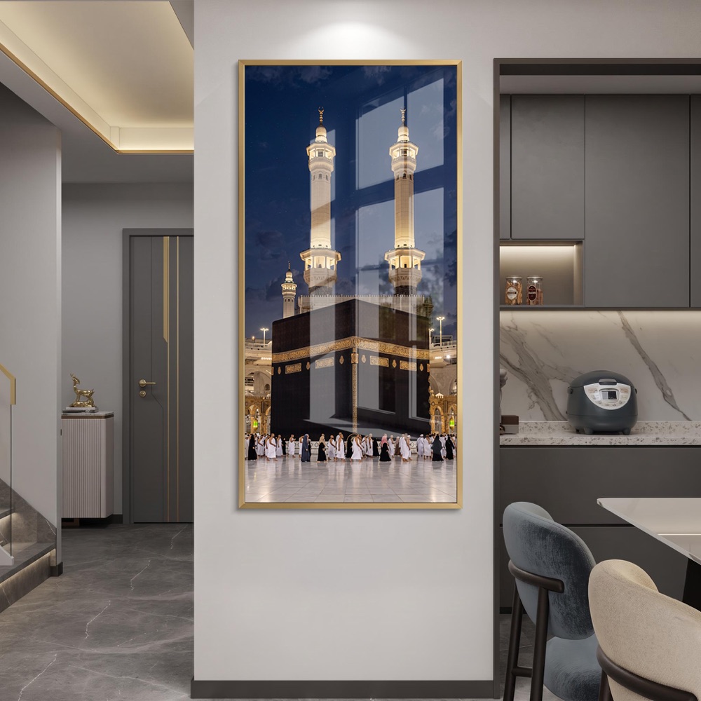 Kaaba Minarets Night Mecca Wall Art