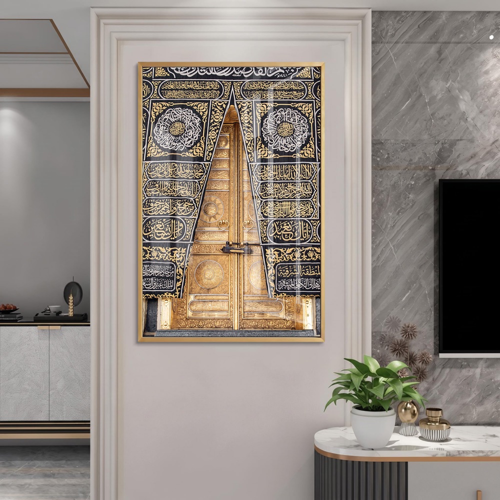 Kaaba Kiswah Door Close Up Wall Art - Image 2