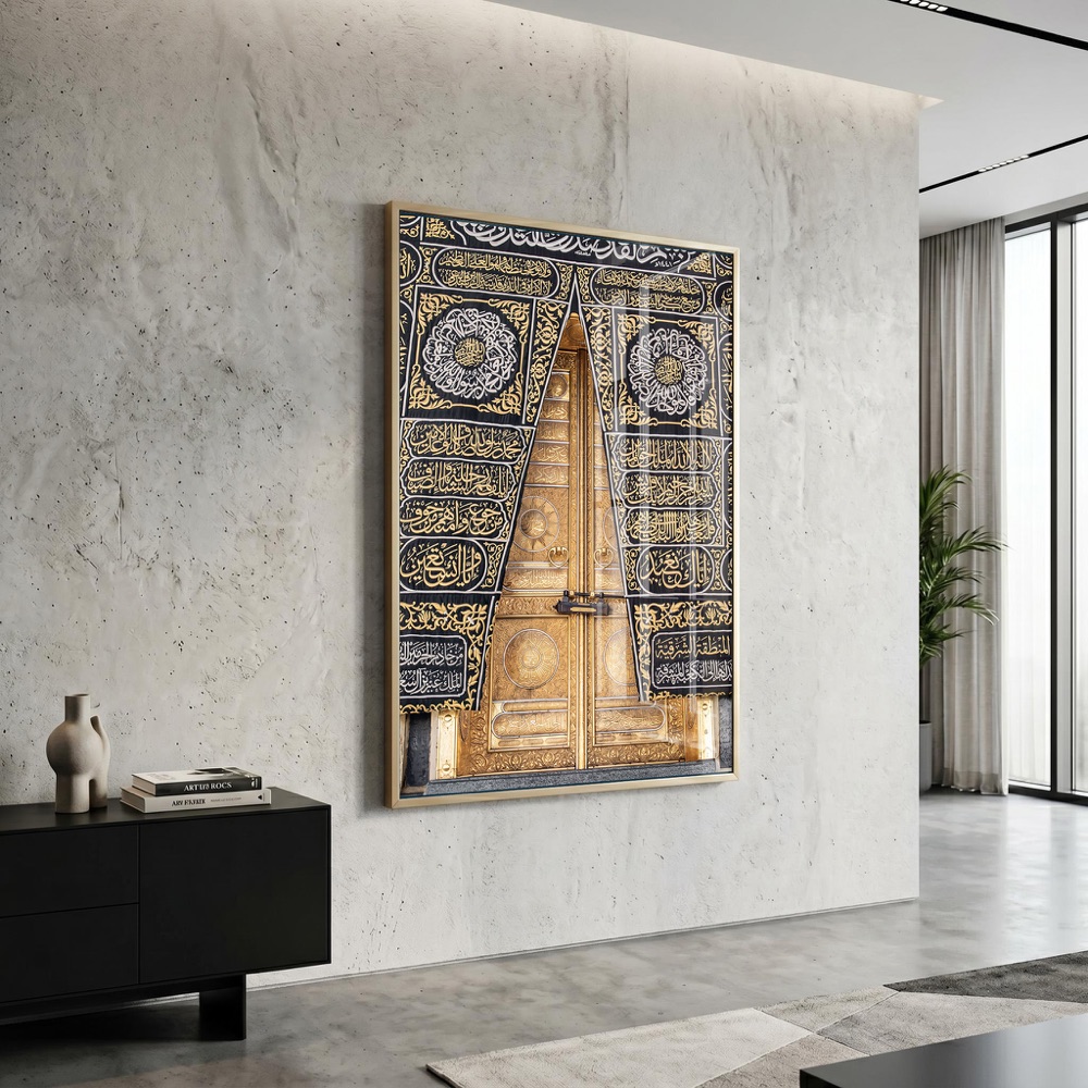 Kaaba Kiswah Door Close Up Wall Art - Image 3