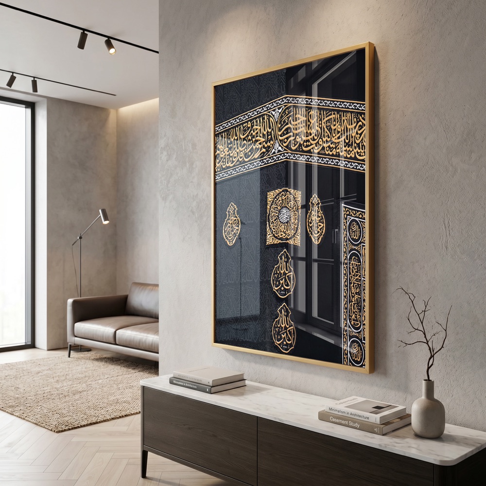 Kaaba Corner Kiswah Close Up Islamic Art - Image 3
