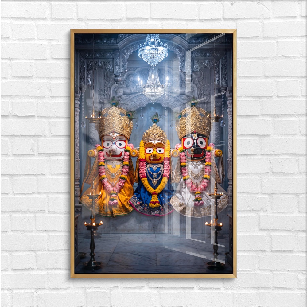 Silver Shrine Jagannath Balabhadra Subhadra Ji Wall Art - Image 4