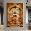 Ornate Lord Jagannath Golden Shrine Wall Art