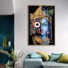 Half Jagannath Half Krishna Glass Painting