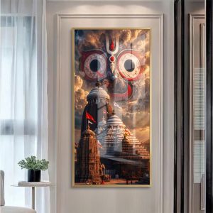 Divine Jagannath Face Over Puri Temple Art